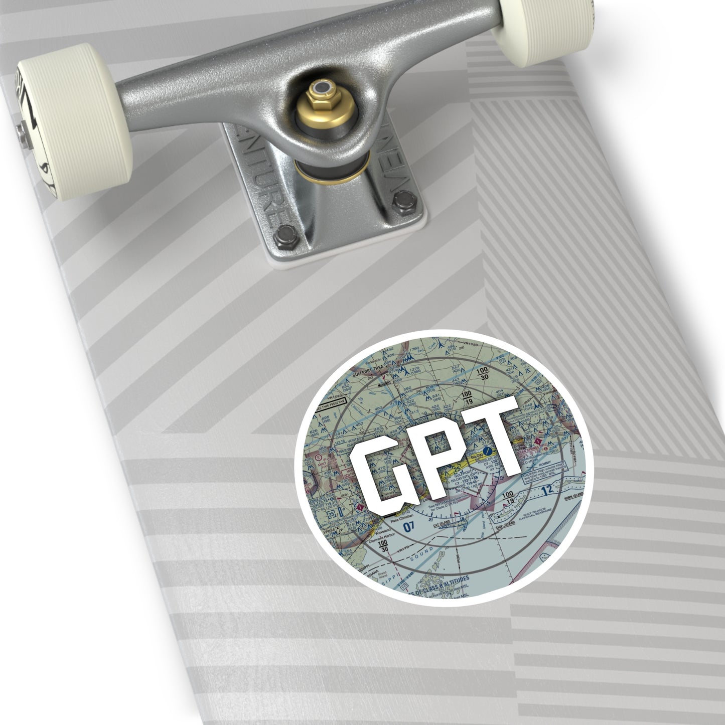 GPT Round Sticker | Gulfport-Biloxi International Airport Sticker