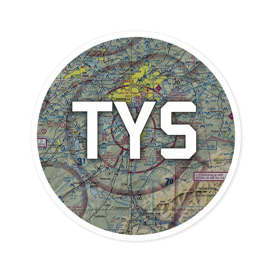 TYS Round Sticker | Mc Ghee Tyson Airport Sticker