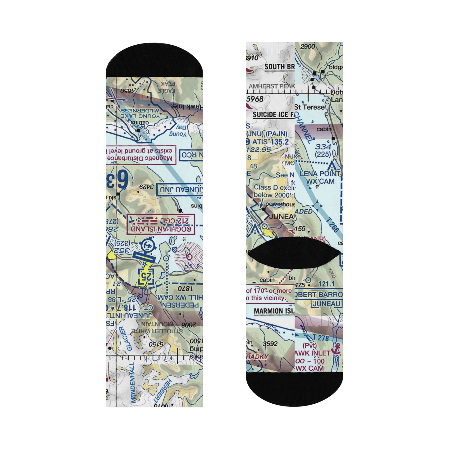 JNU Cushioned Crew Socks | Juneau International Airport Socks