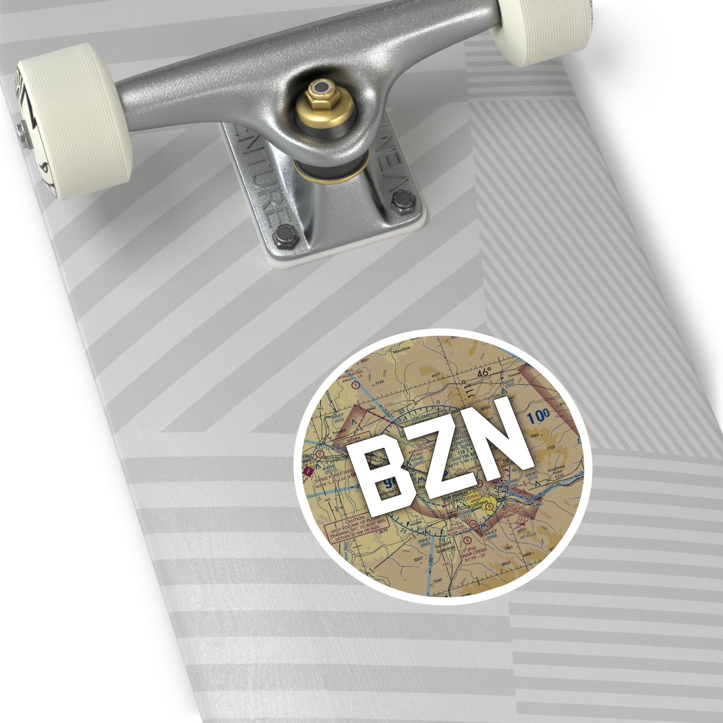 BZN Round Sticker | Bozeman Yellowstone International Airport Sticker