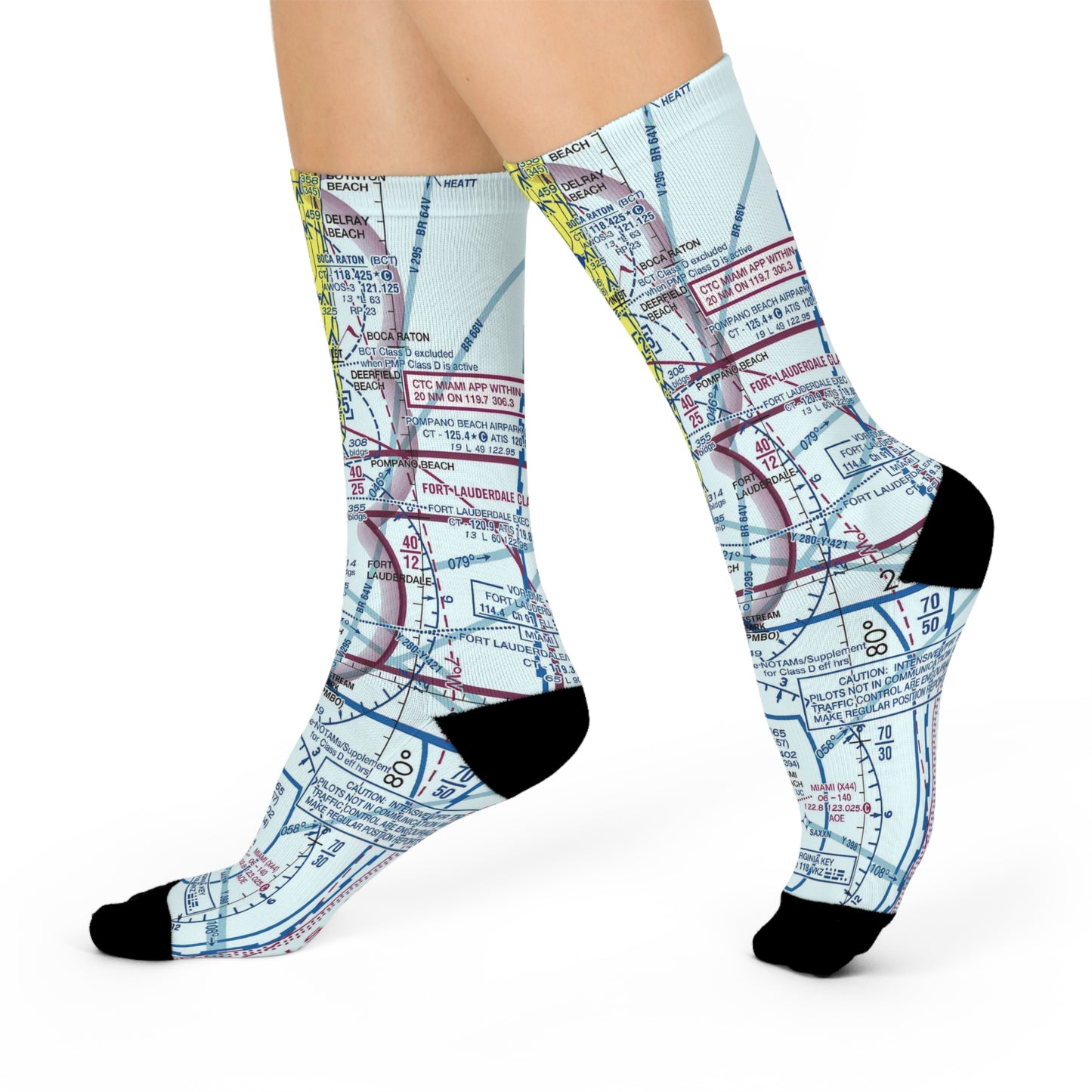 FLL Cushioned Crew Socks | Fort Lauderdale/Hollywood International Airport Socks