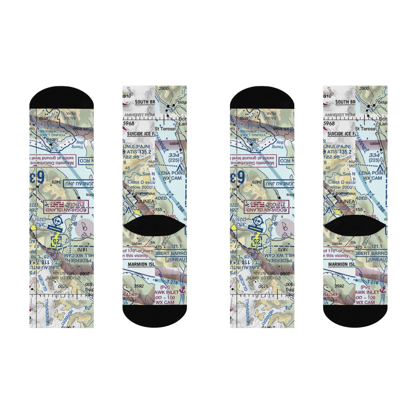 JNU Cushioned Crew Socks | Juneau International Airport Socks