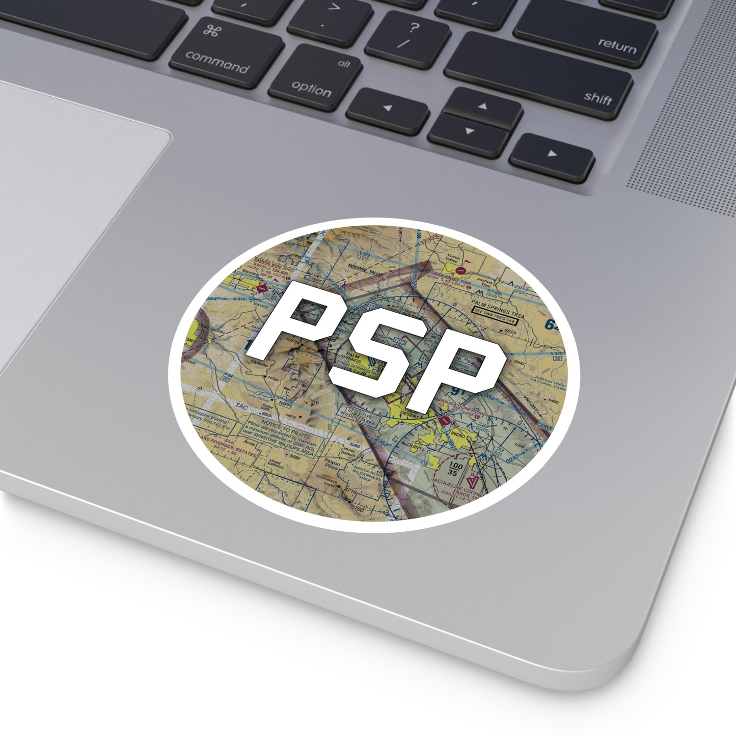 PSP Round Sticker | Palm Springs International Airport Sticker