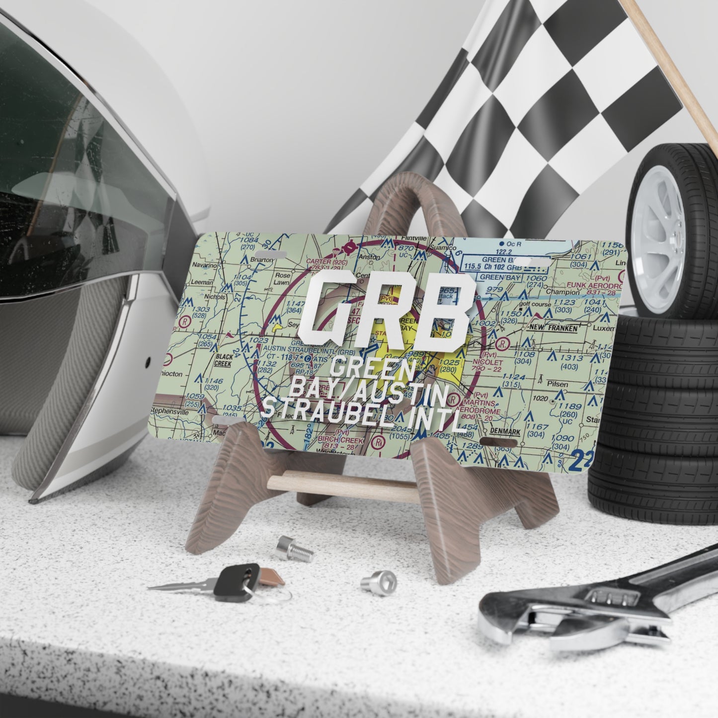 GRB Vanity Plate | Green Bay/Austin Straubel International Airport Vanity Plate