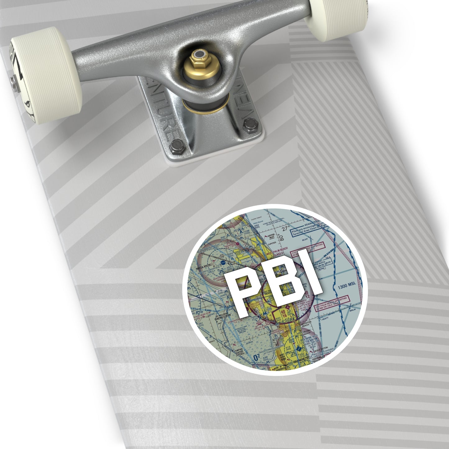 PBI Round Sticker | Palm Beach International Airport Sticker