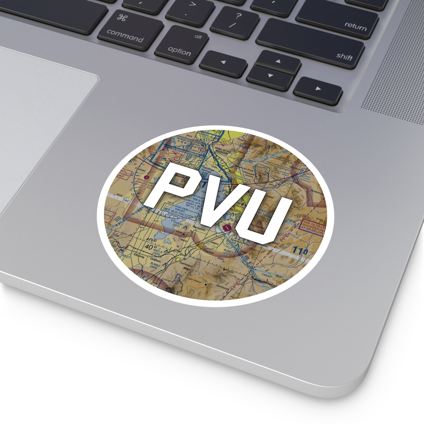 PVU Round Sticker | Provo Municipal Airport Sticker