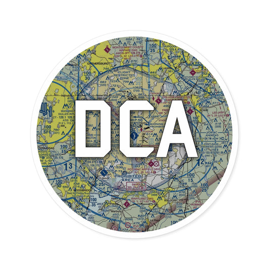 DCA Round Sticker | Ronald Reagan Washington National Airport Sticker