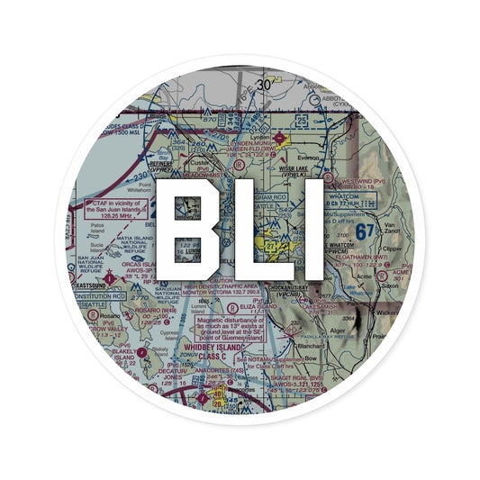 BLI Round Sticker | Bellingham International Airport Sticker