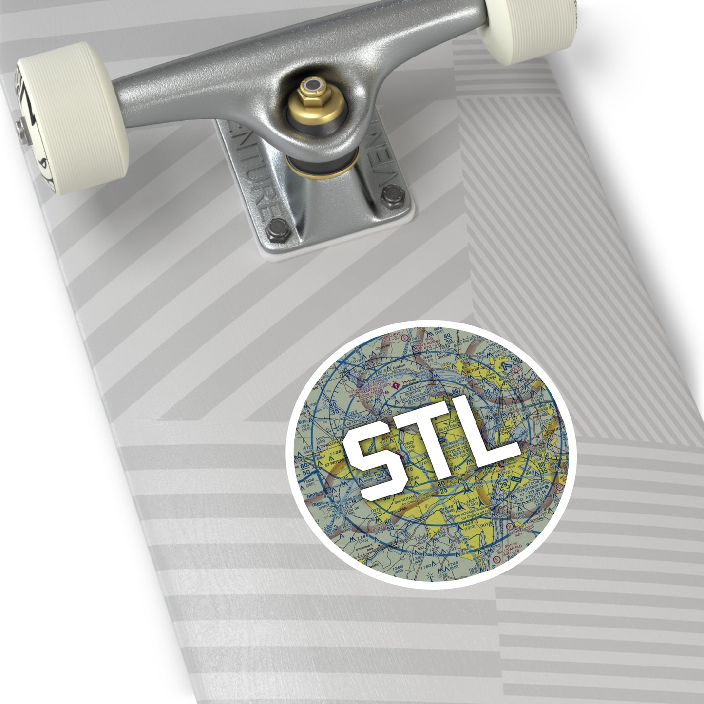 STL Round Sticker | St Louis Lambert International Airport Sticker