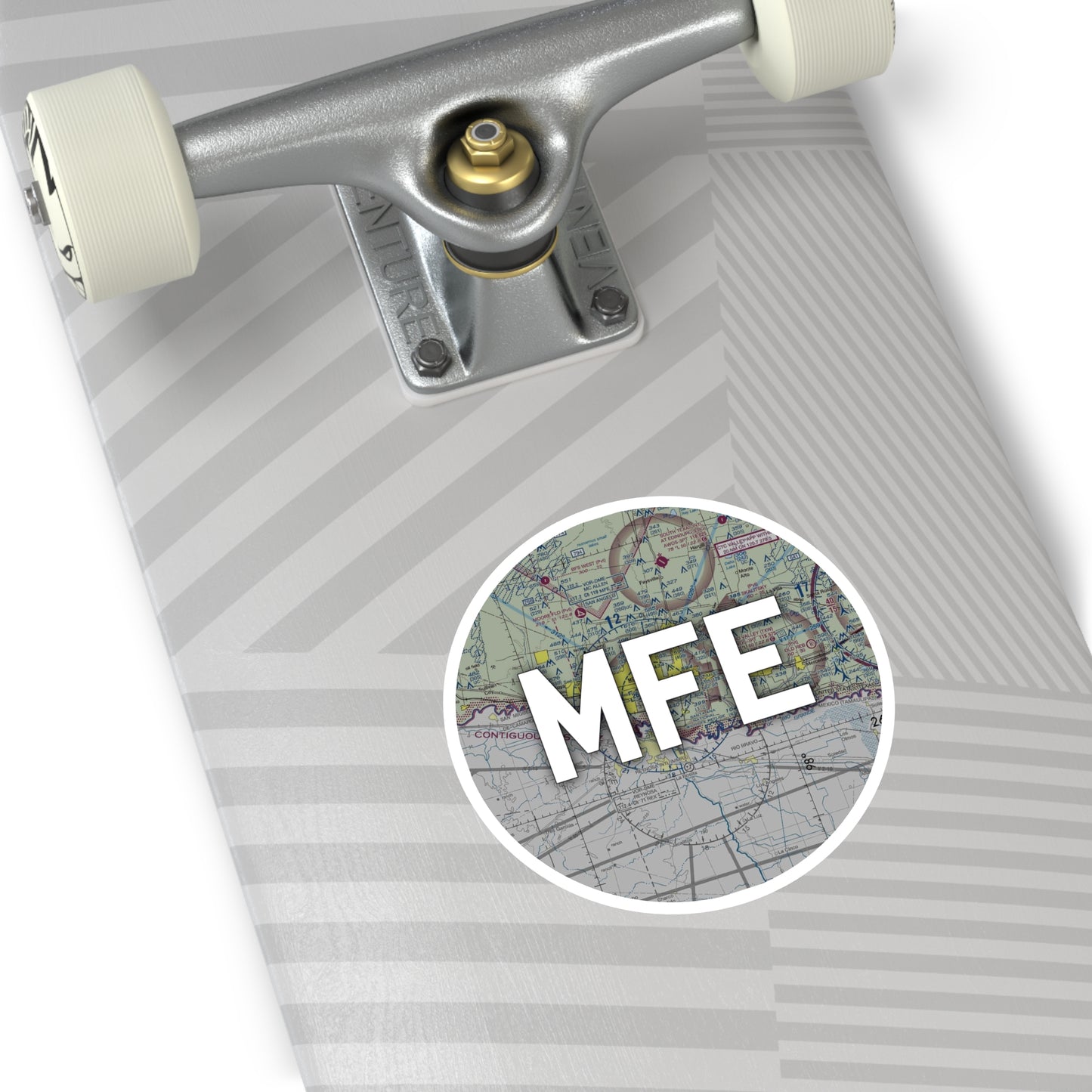 MFE Round Sticker | Mc Allen International Airport Sticker