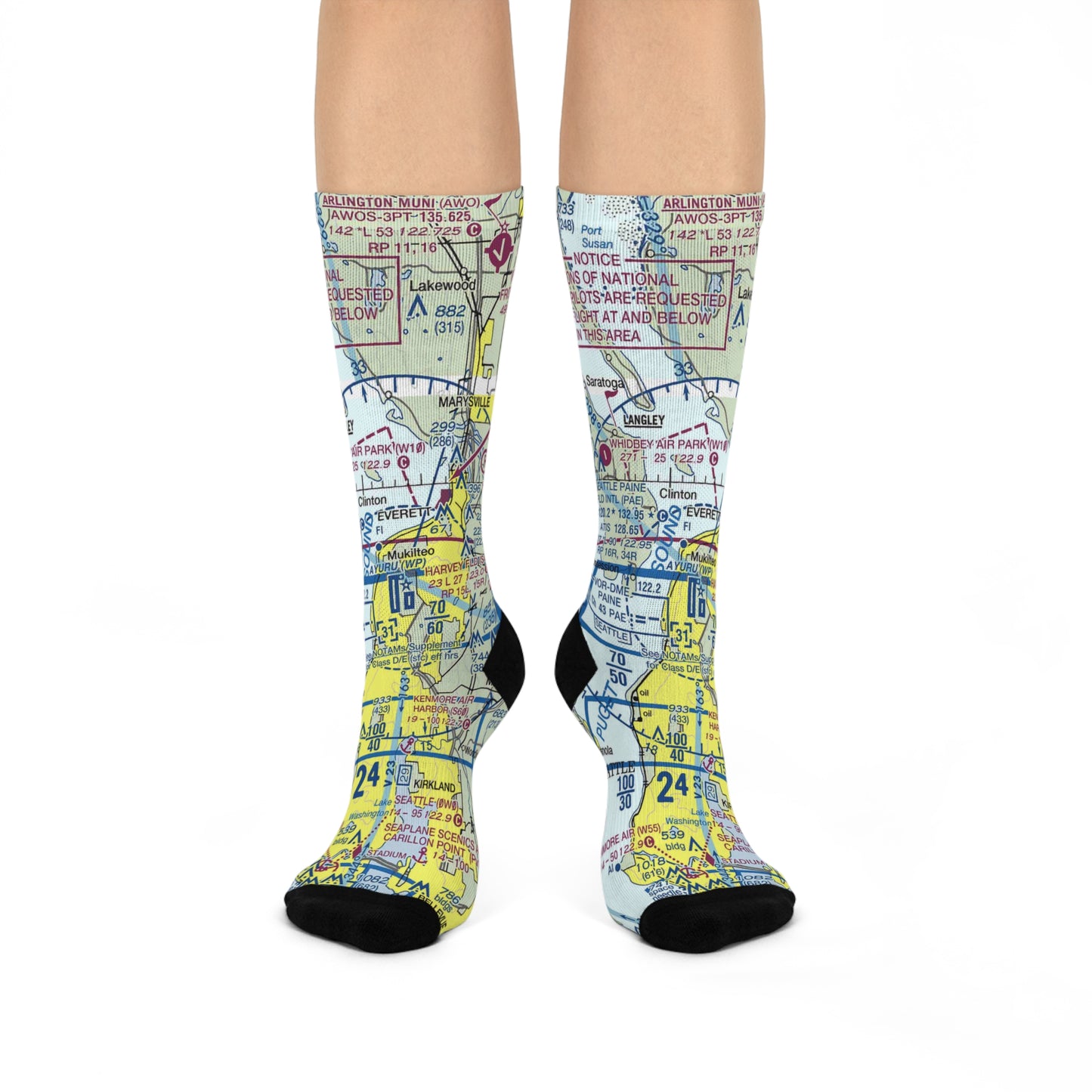 PAE Cushioned Crew Socks | Seattle Paine Field International Airport Socks