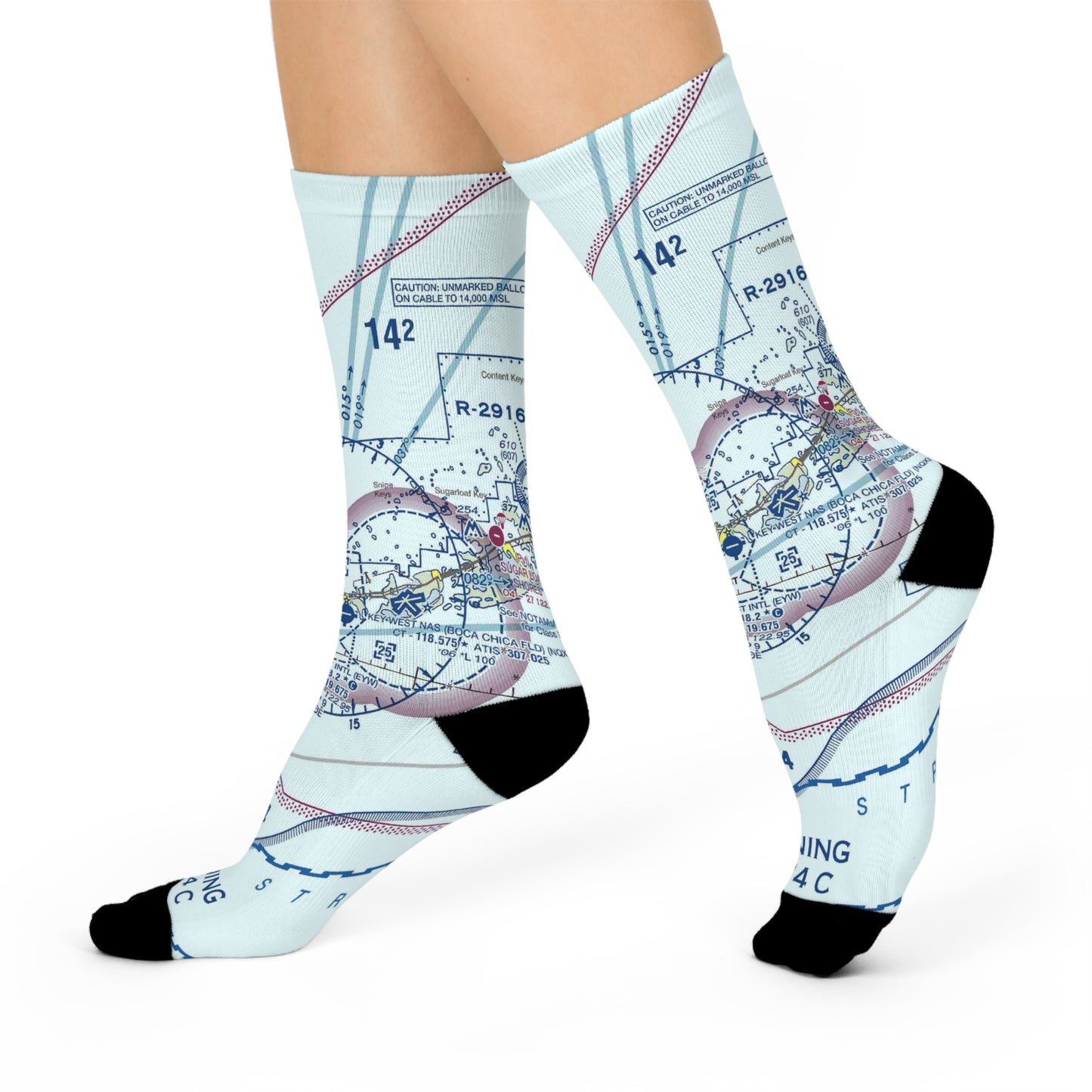 EYW Cushioned Crew Socks | Key West International Airport Socks