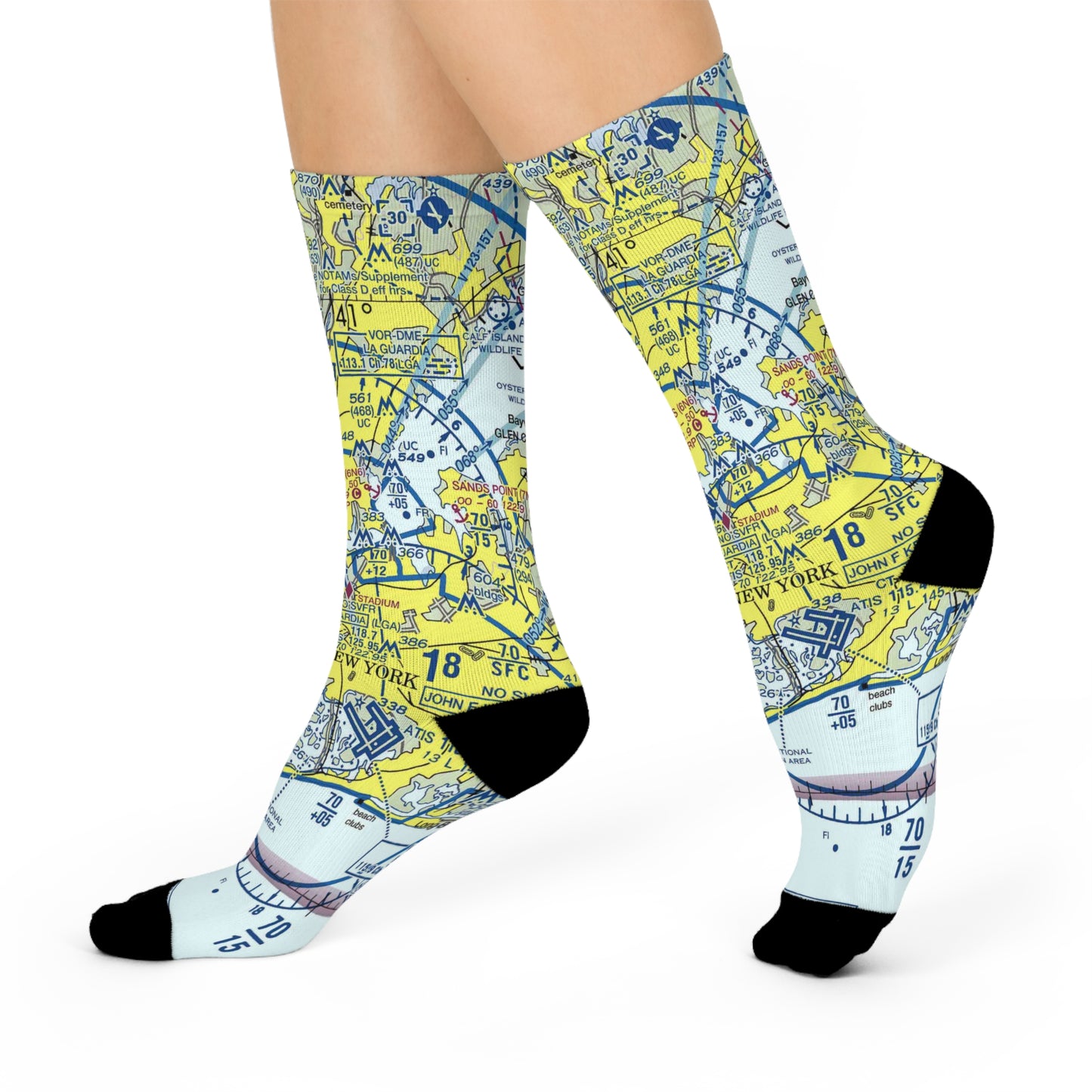 LGA Cushioned Crew Socks | Laguardia Airport Socks