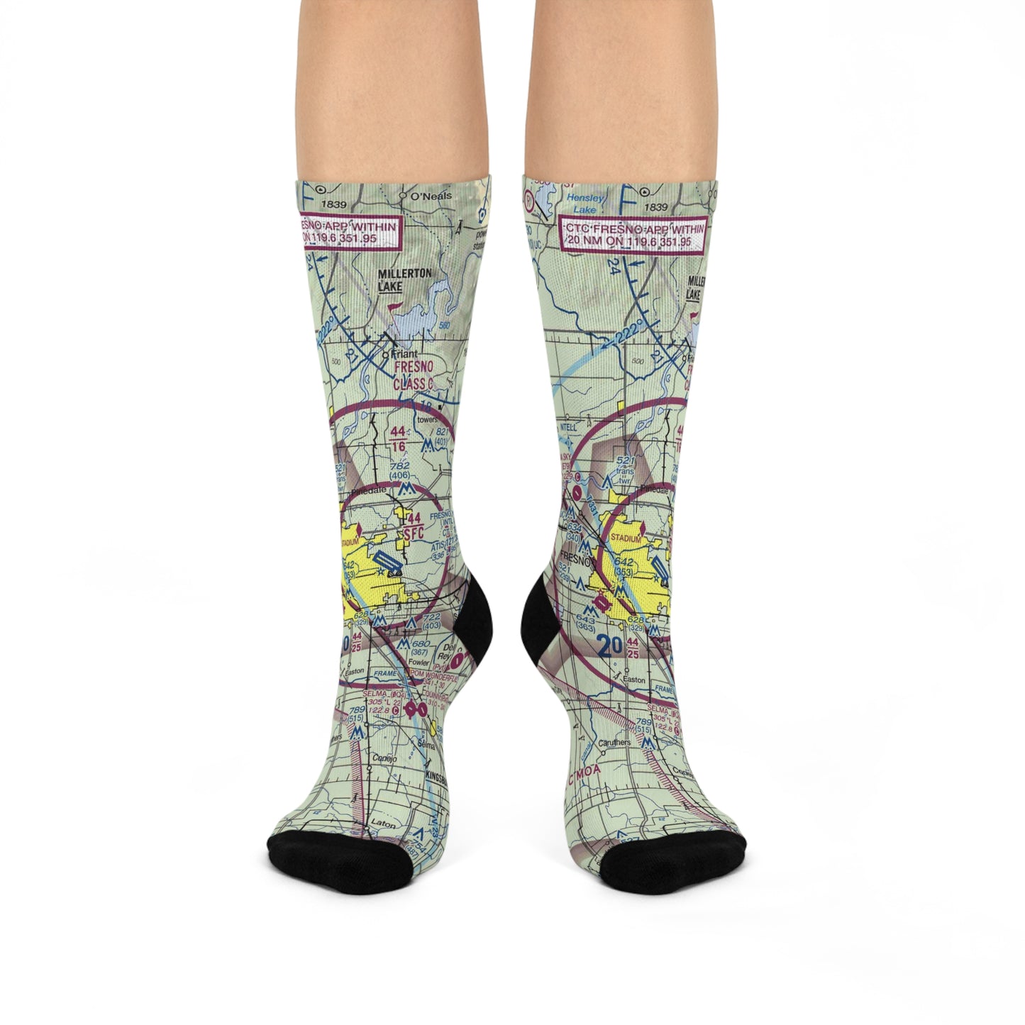 FAT Cushioned Crew Socks | Fresno Yosemite International Airport Socks