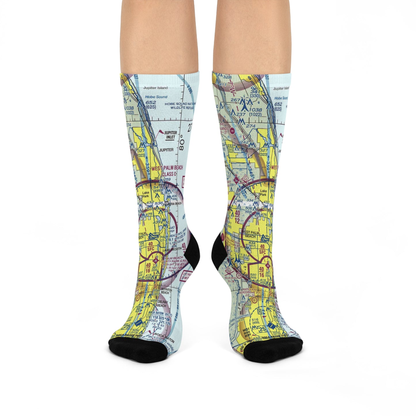 PBI Cushioned Crew Socks | Palm Beach International Airport Socks