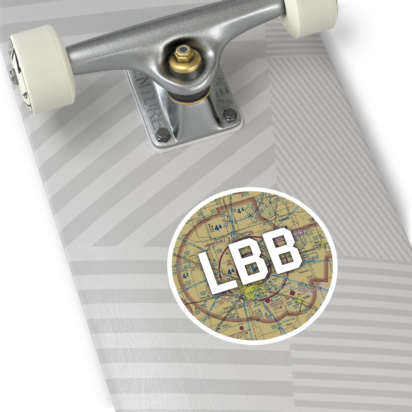 LBB Round Sticker | Lubbock Preston Smith International Airport Sticker