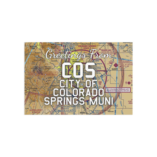 COS Postcard | City of Colorado Springs Municipal Airport Card