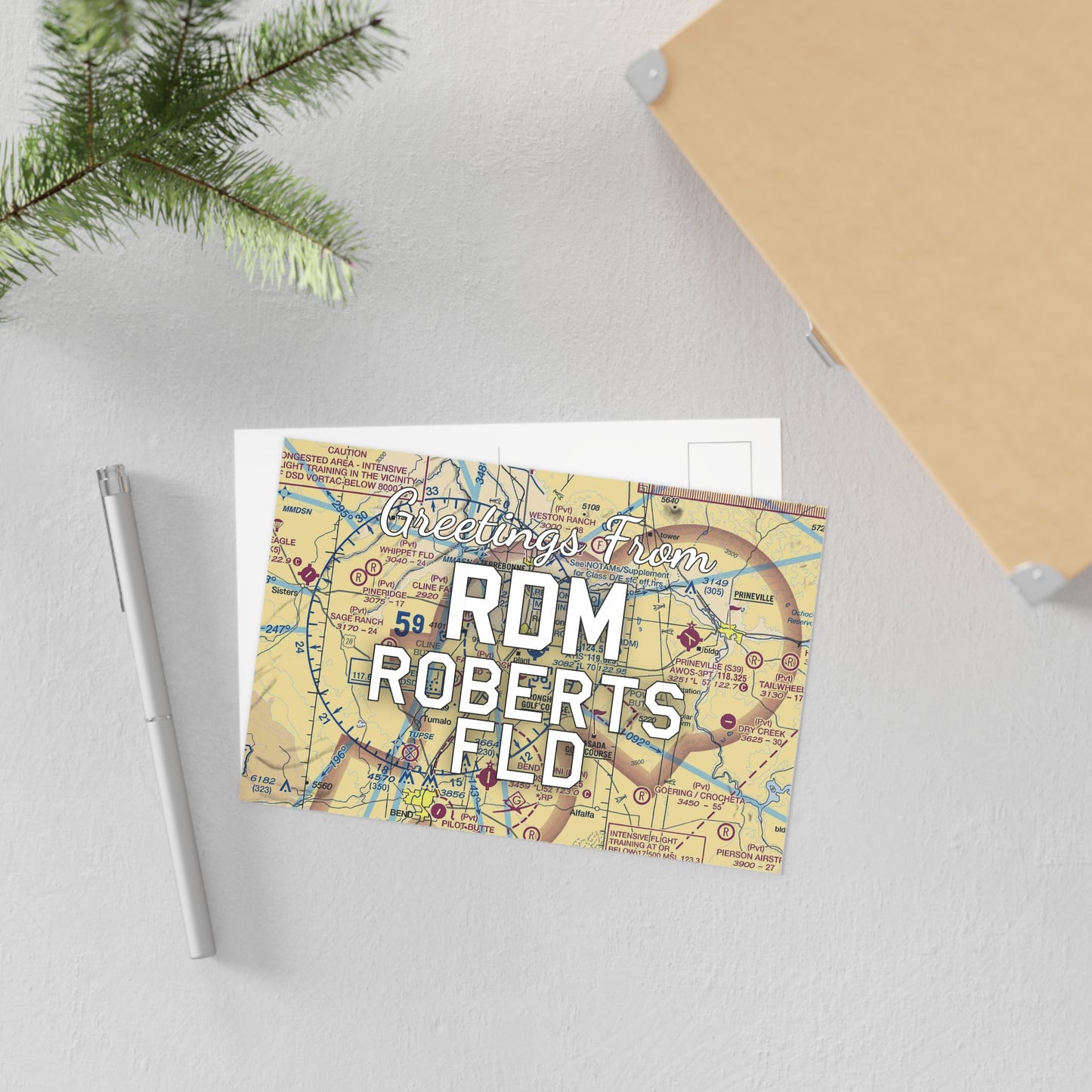 RDM Postcard | Roberts Field Airport Card