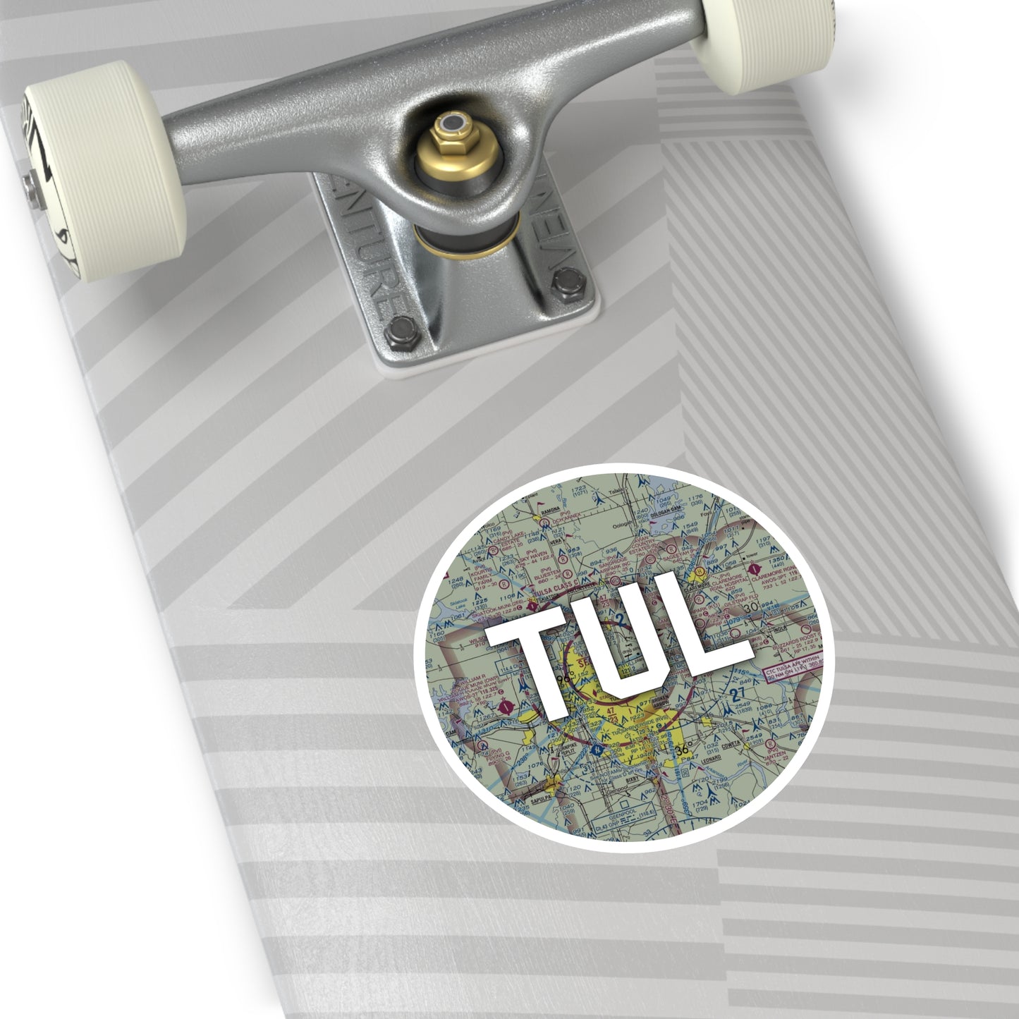 TUL Round Sticker | Tulsa International Airport Sticker