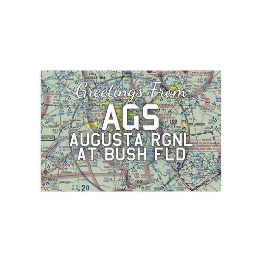 AGS Postcard | Augusta Regional At Bush Field Airport Card