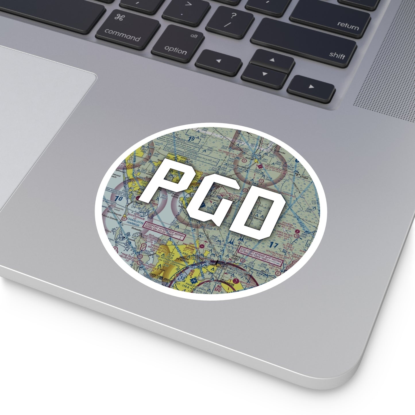 PGD Round Sticker | Punta Gorda Airport Sticker