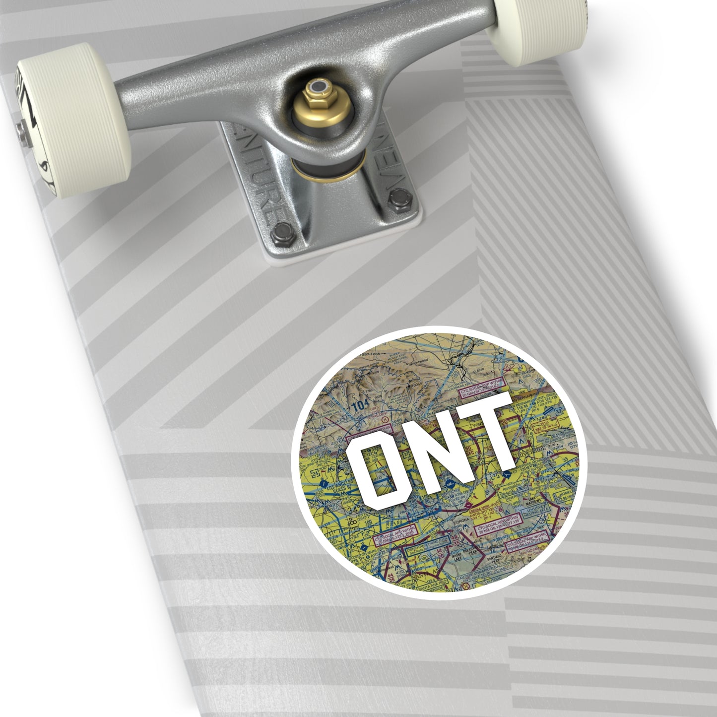 ONT Round Sticker | Ontario International Airport Sticker