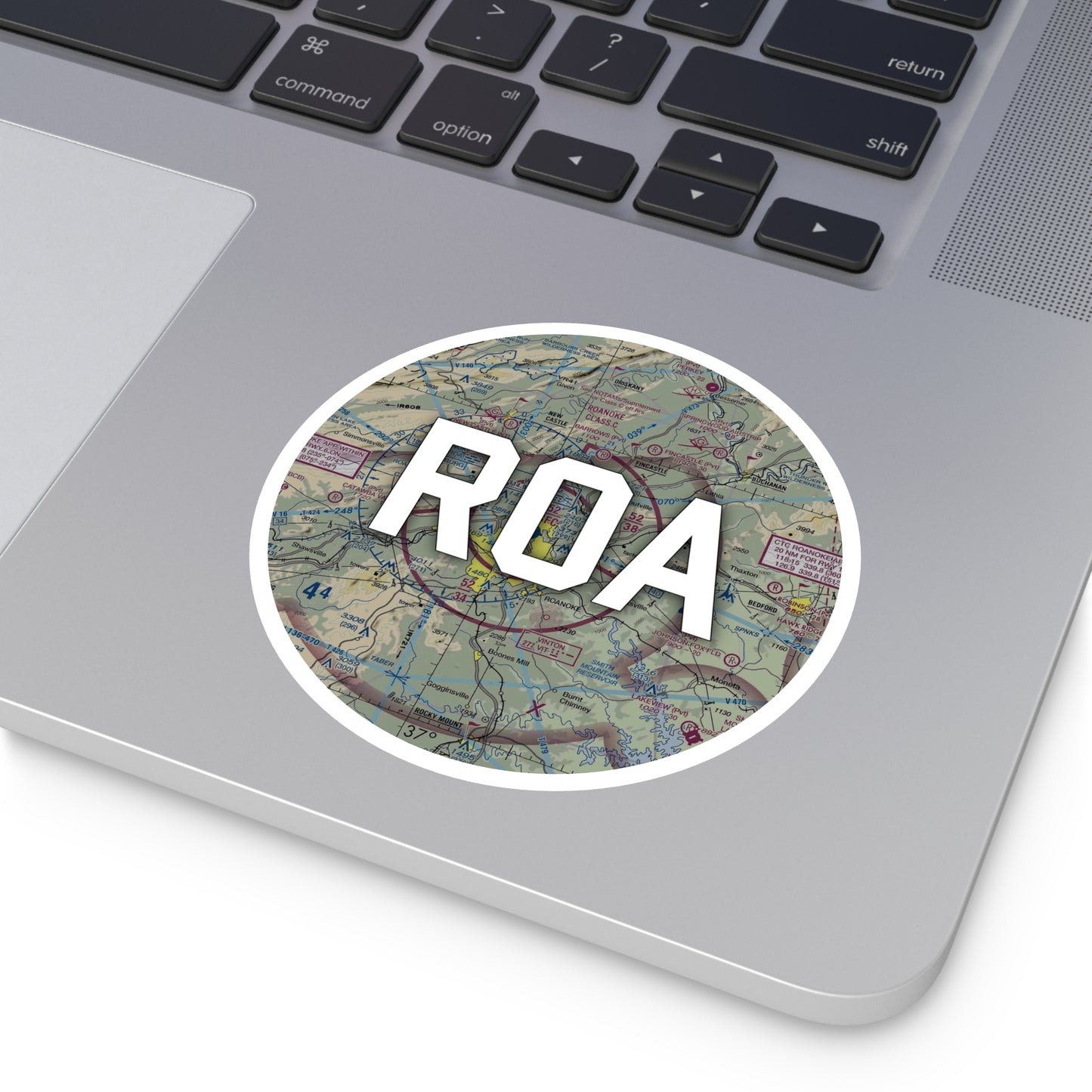 ROA Round Sticker | Roanoke/Blacksburg Regional (Woodrum Field) Airport Sticker