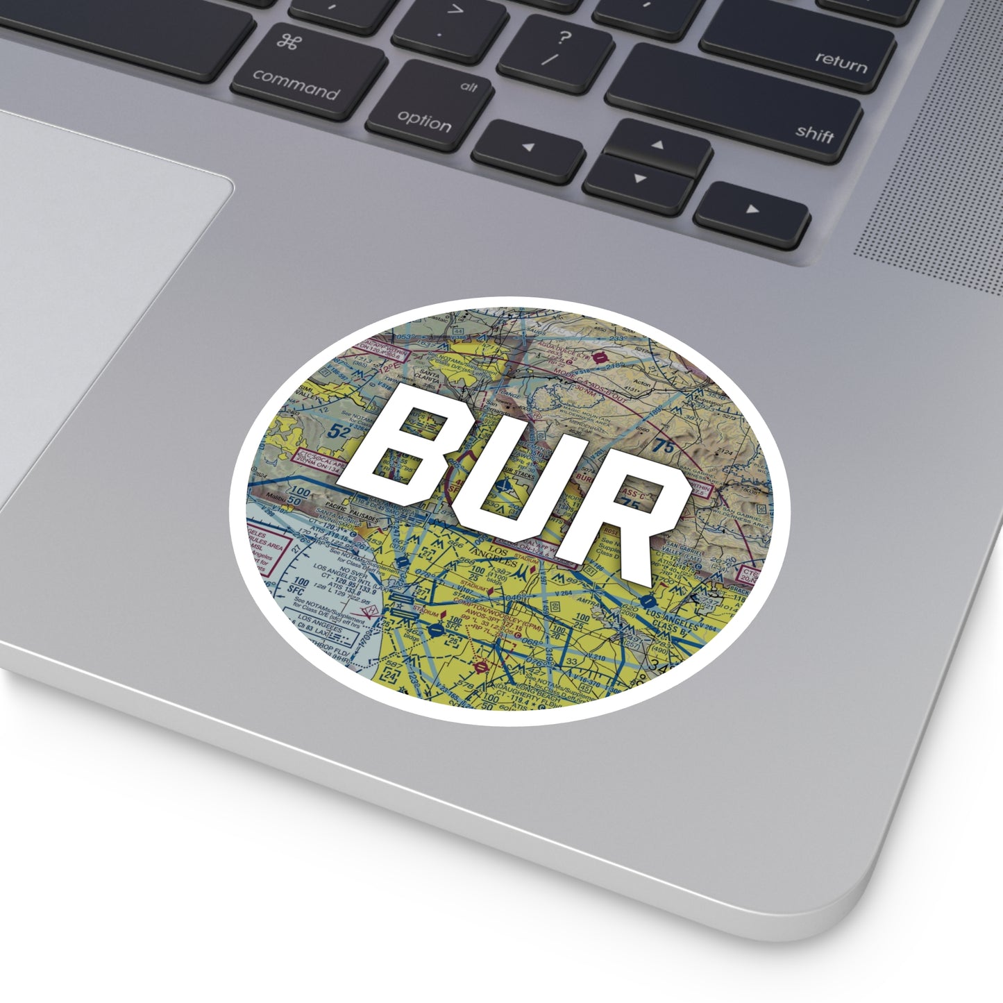 BUR Round Sticker | Bob Hope Airport Sticker