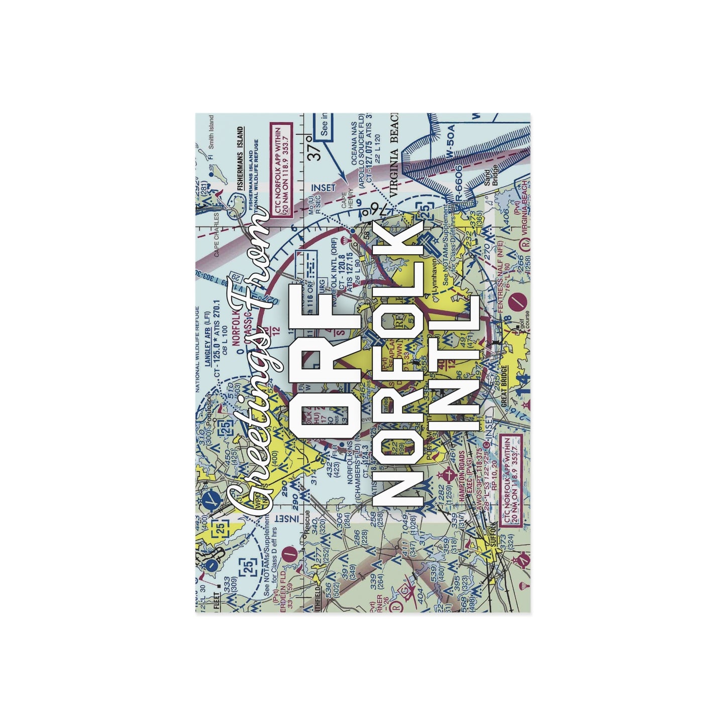 ORF Postcard | Norfolk International Airport Card