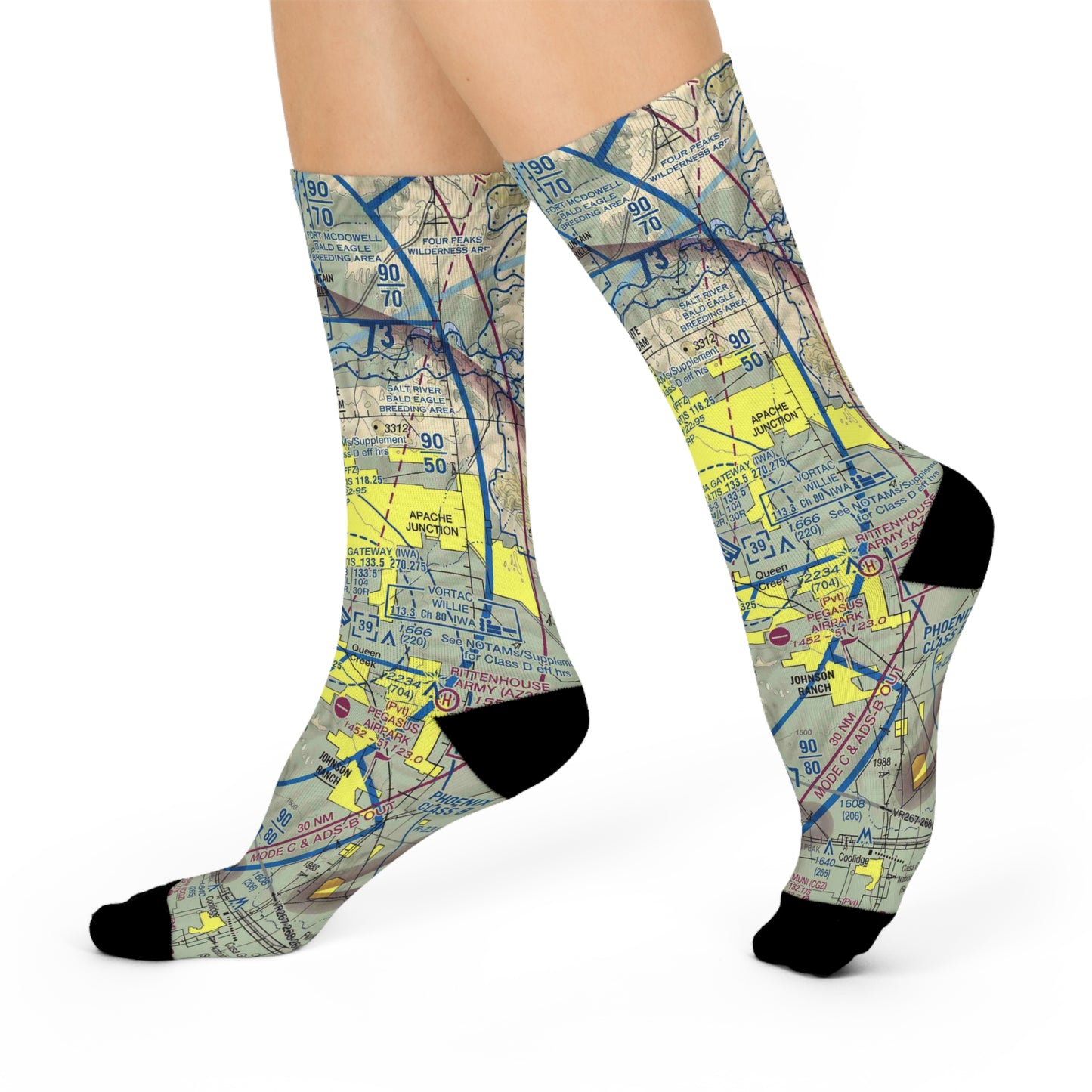 IWA Cushioned Crew Socks | Phoenix-Mesa Gateway Airport Socks