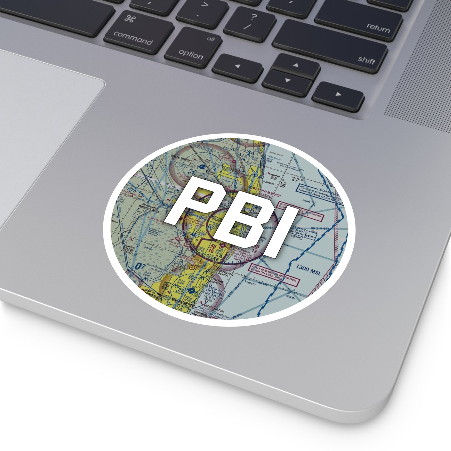 PBI Round Sticker | Palm Beach International Airport Sticker