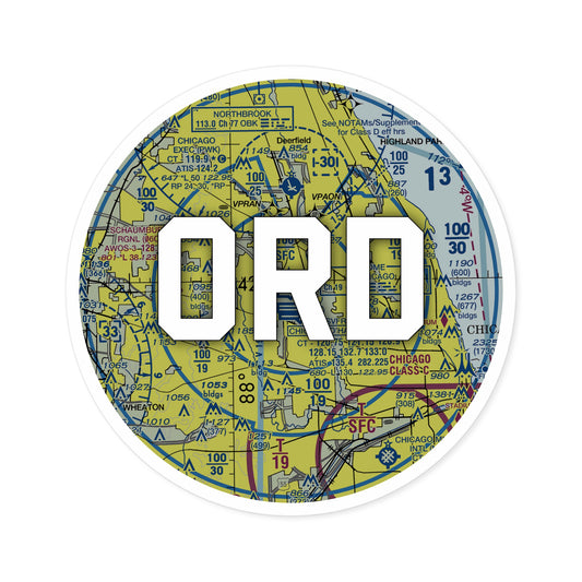 ORD Round Sticker | Chicago O'Hare International Sticker