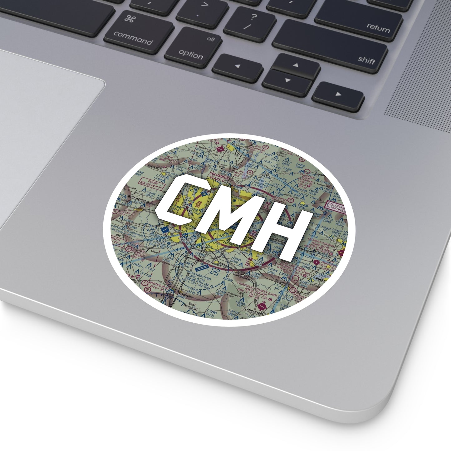 CMH Round Sticker | John Glenn Columbus International Airport Sticker