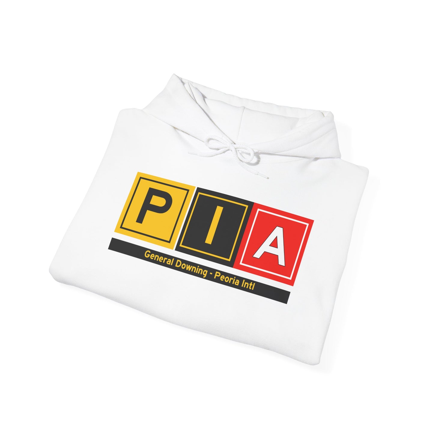 PIA Taxiway Hoodie w/ Airport Name | General Downing - Peoria International Airport Hoodie