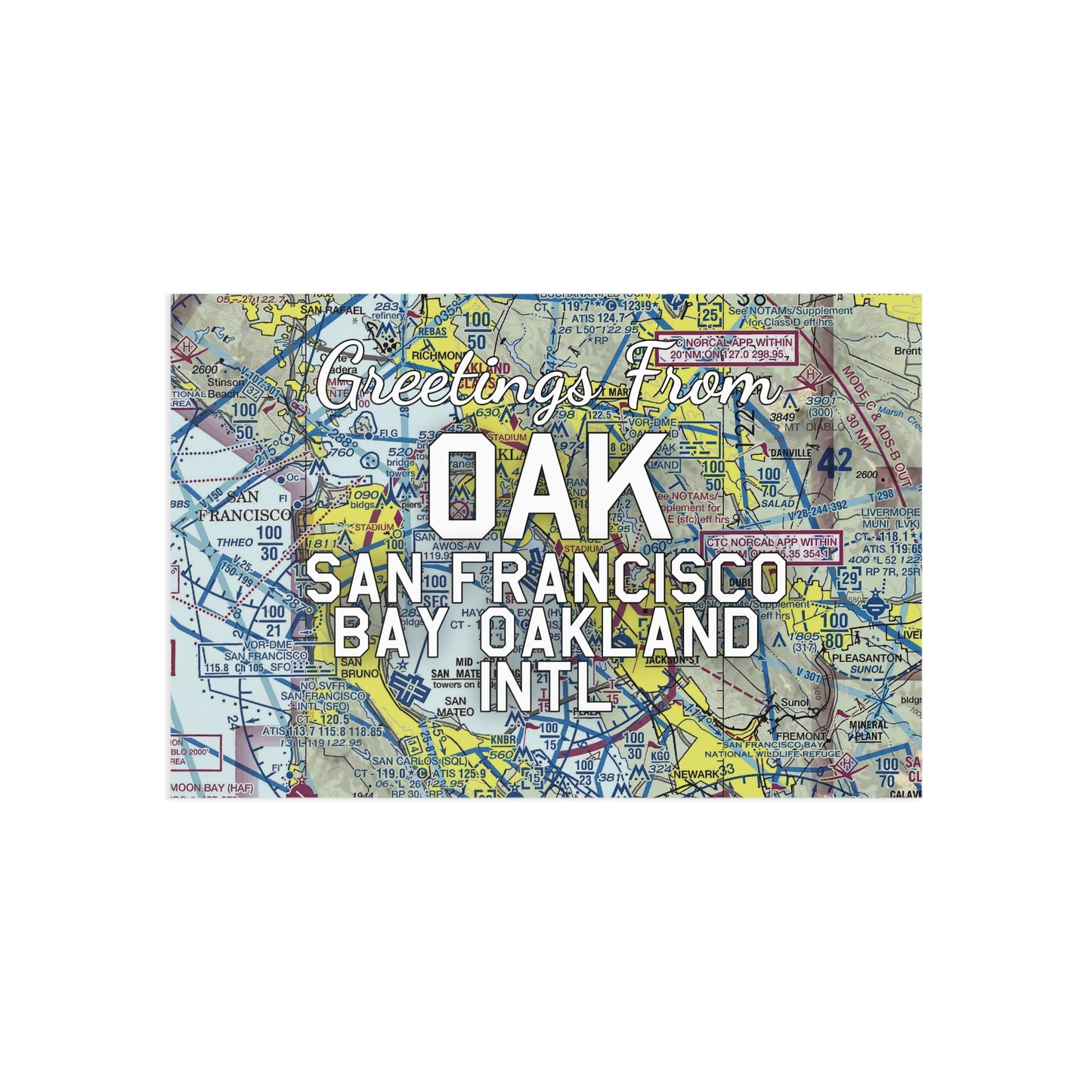 OAK Postcard | San Francisco Bay Oakland International Airport Card