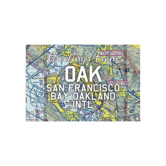 OAK Postcard | San Francisco Bay Oakland International Airport Card