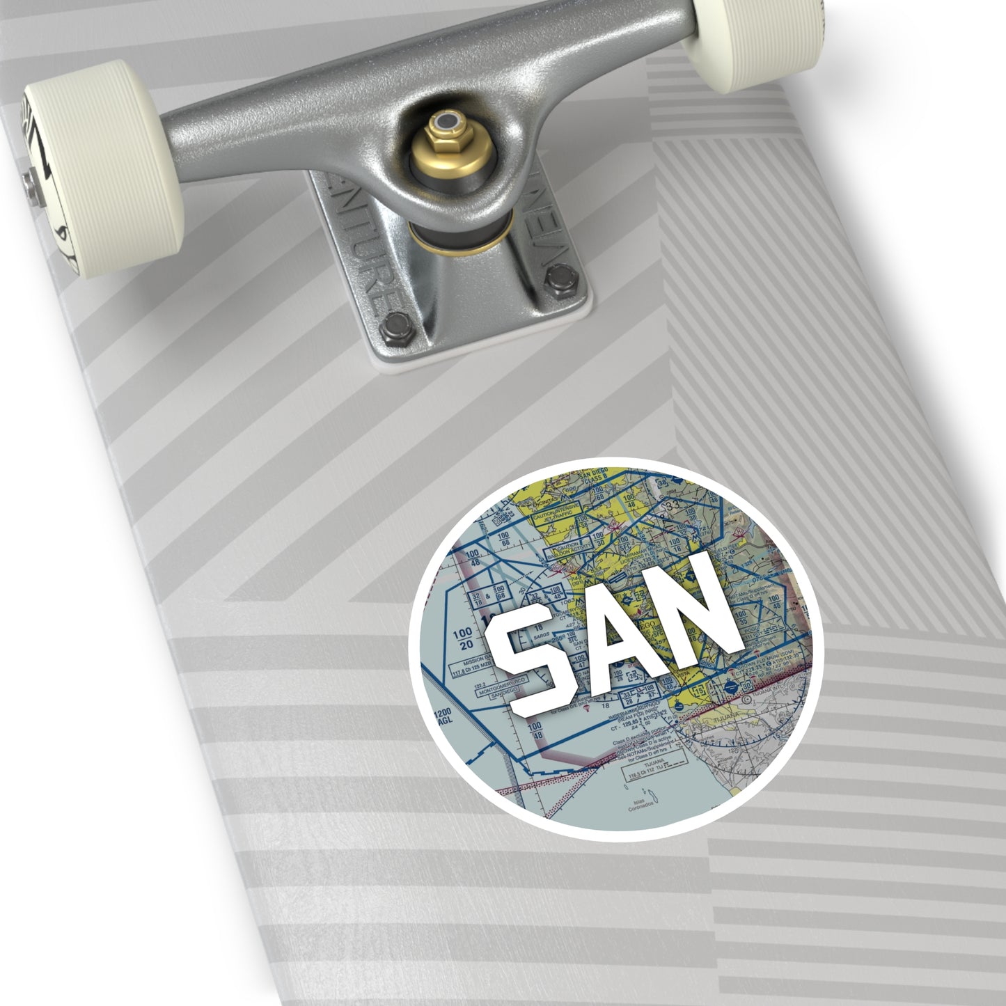 SAN Round Sticker | San Diego International Airport Sticker