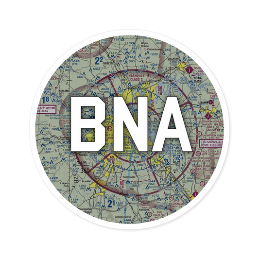 BNA Round Sticker | Nashville International Airport Sticker