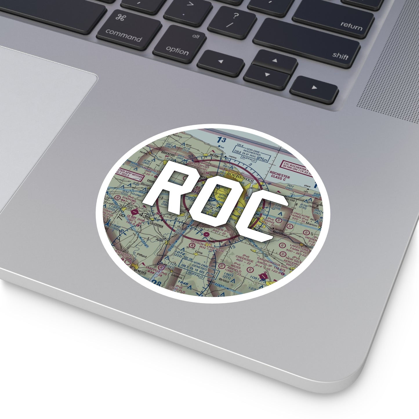 ROC Round Sticker | Frederick Douglass/Greater Rochester International Airport Sticker