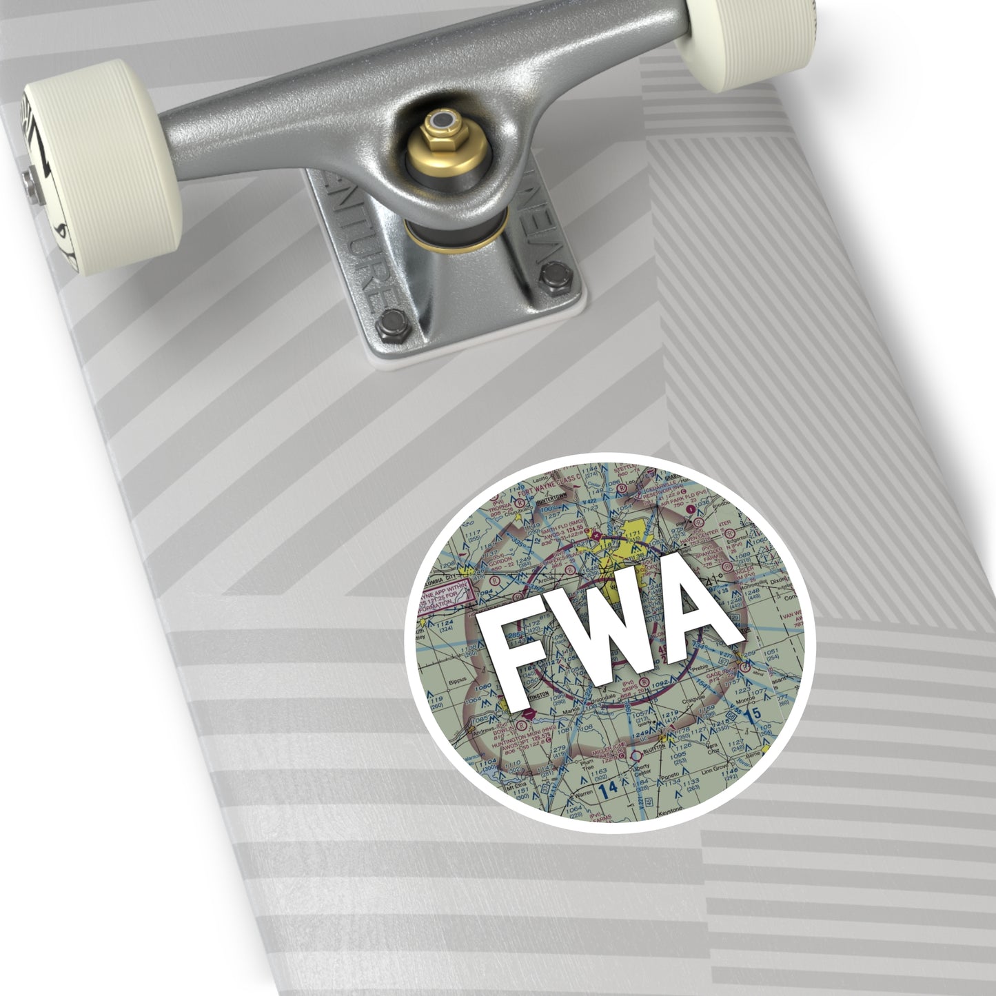 FWA Round Sticker | Fort Wayne International Airport Sticker