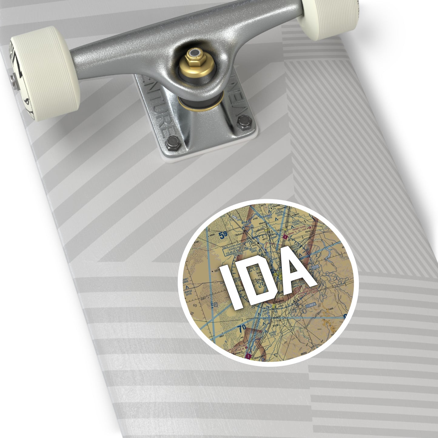 IDA Round Sticker | Idaho Falls Regional Airport Sticker