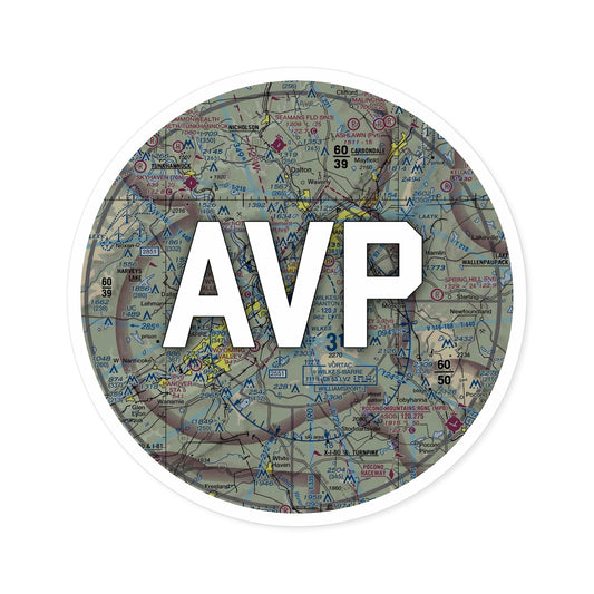 AVP Round Sticker | Wilkes-Barre/Scranton International Airport Sticker