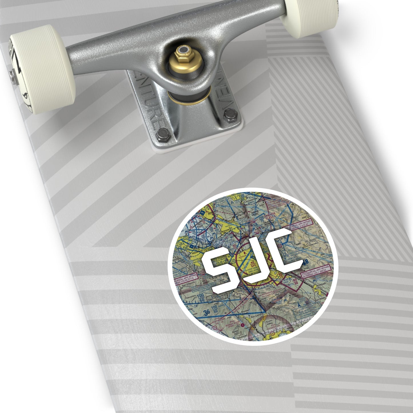 SJC Round Sticker | Norman Y Mineta San Jose International Airport Sticker