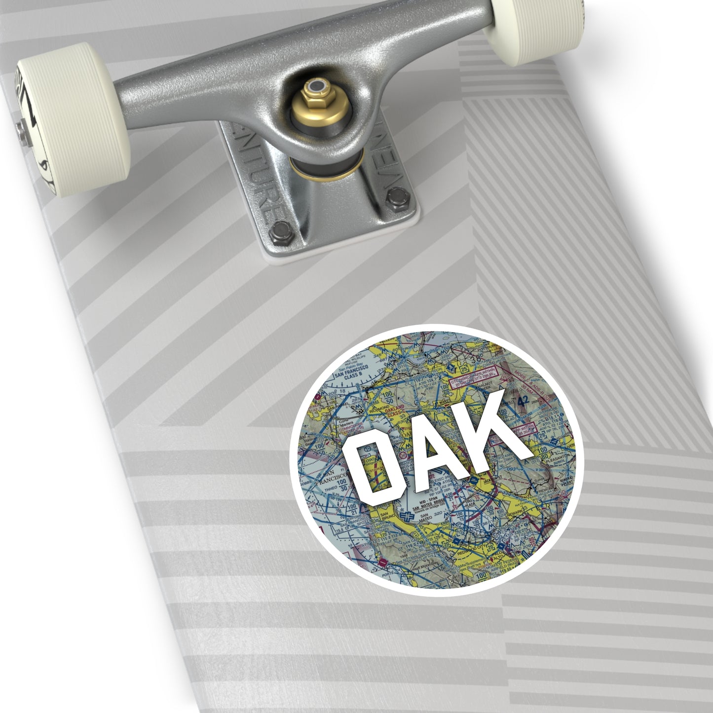 OAK Round Sticker | San Francisco Bay Oakland International Airport Sticker