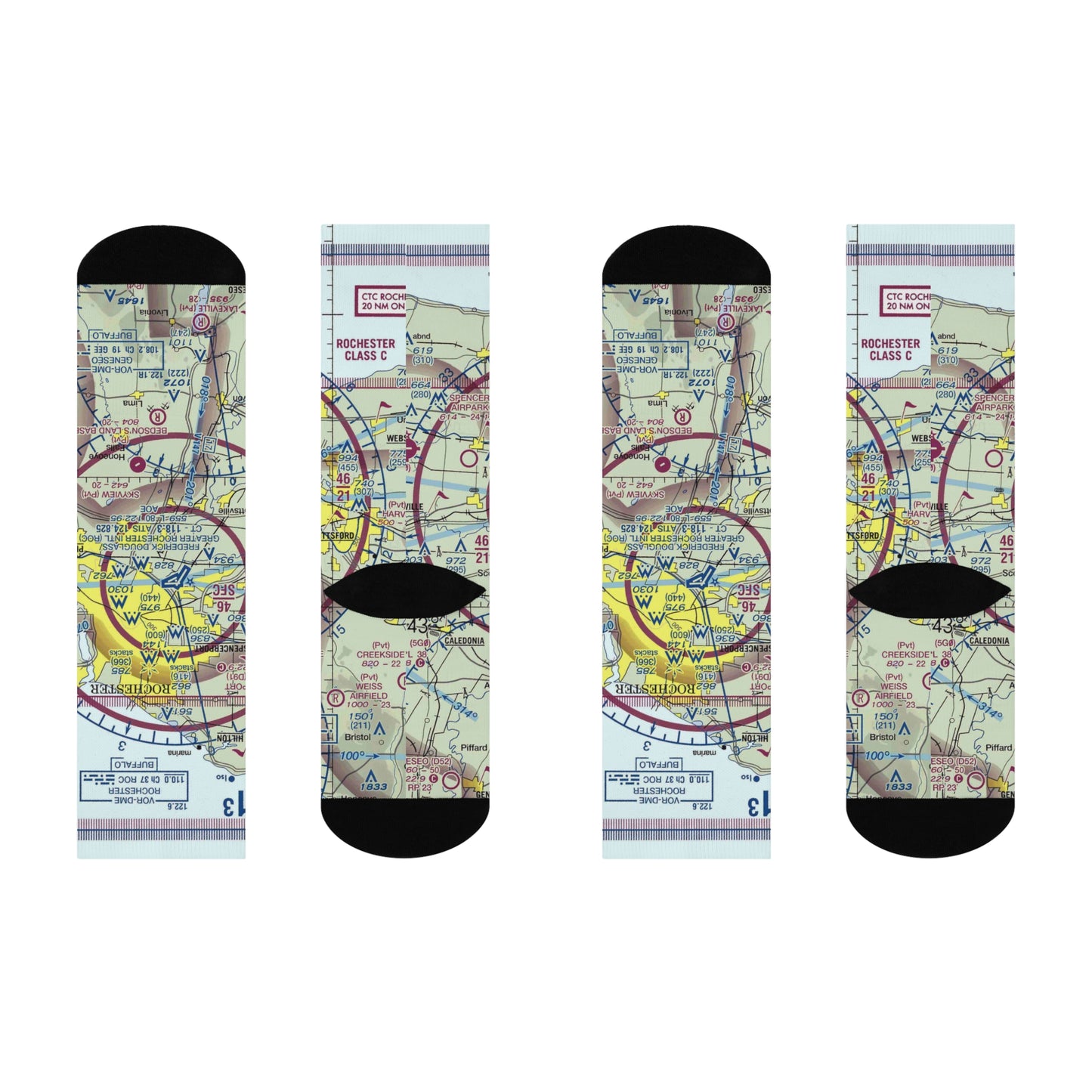 ROC Cushioned Crew Socks | Frederick Douglass/Greater Rochester International Airport Socks