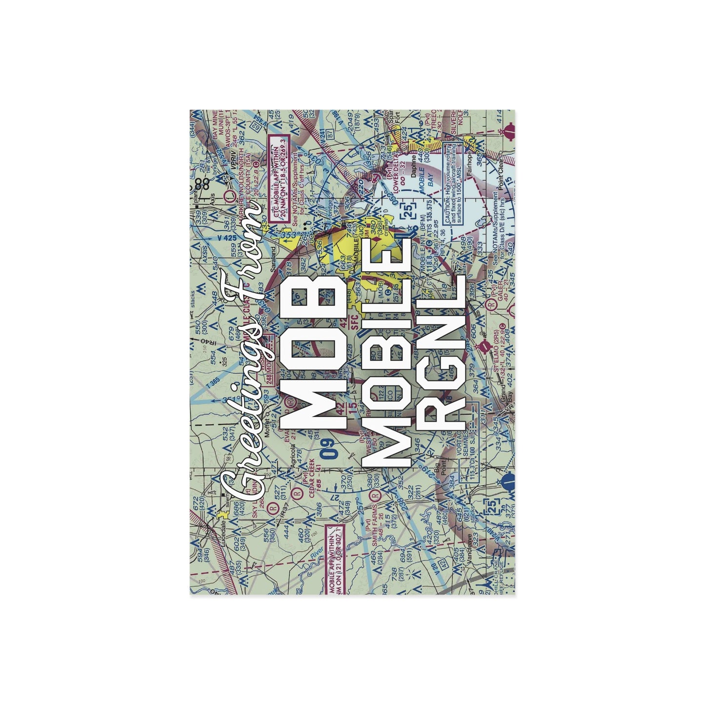 MOB Postcard | Mobile Regional Airport Card