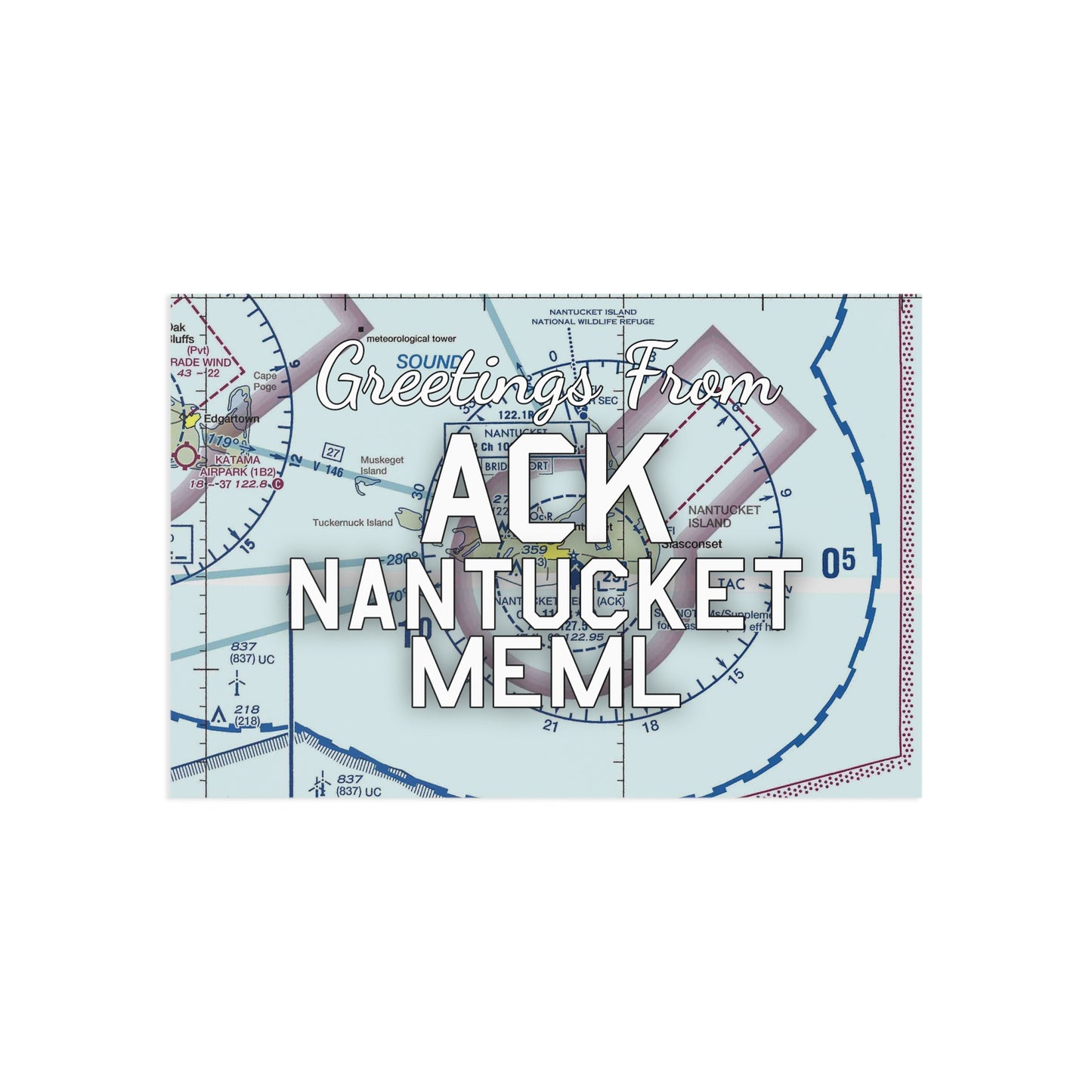 ACK Postcard | Nantucket Meml Airport Card