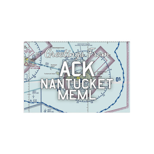 ACK Postcard | Nantucket Meml Airport Card
