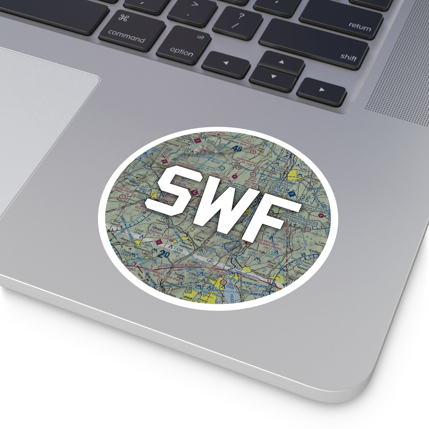 SWF Round Sticker | New York Stewart International Airport Sticker