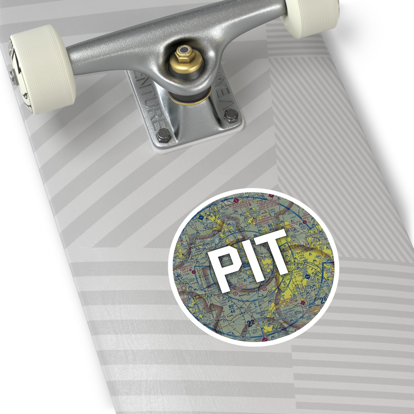 PIT Round Sticker | Pittsburgh International Airport Sticker